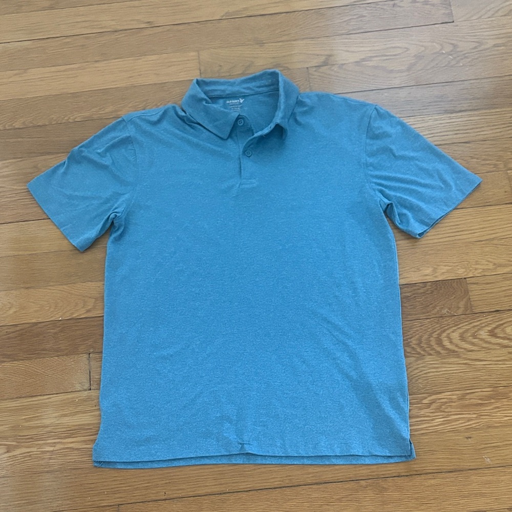 Old Navy Boys Blue Polo Collar Cotton Shirt XL